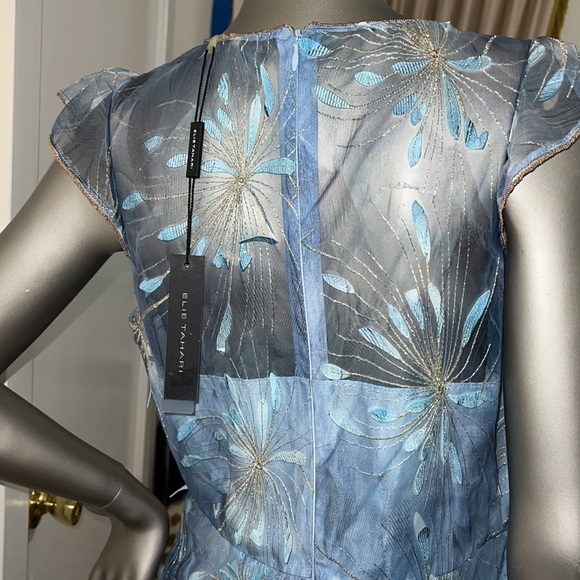 Soft blue Embroidered Dress - Picture 6 of 10